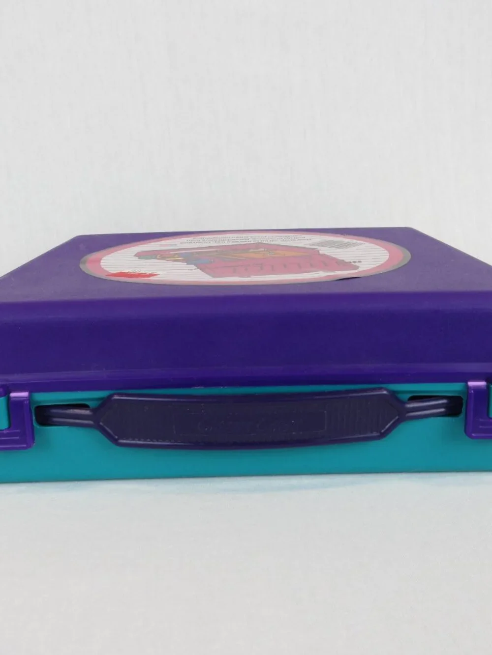 The Junior By Class Case Pencil School Supplies Box Vintage USA 1987 Green Blue